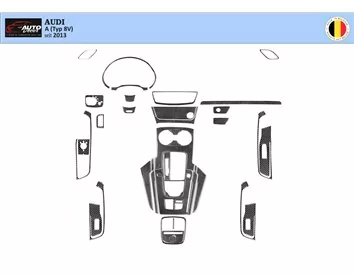 Car accessories Audi A3 8V ab 2012-2018 3D Interior Dashboard Trim Kit Dash Trim Dekor 40-Parts