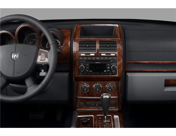 Dodge Nitro 2007-2012 3D Interior Dashboard Trim Kit Dash Trim Dekor 74-Parts