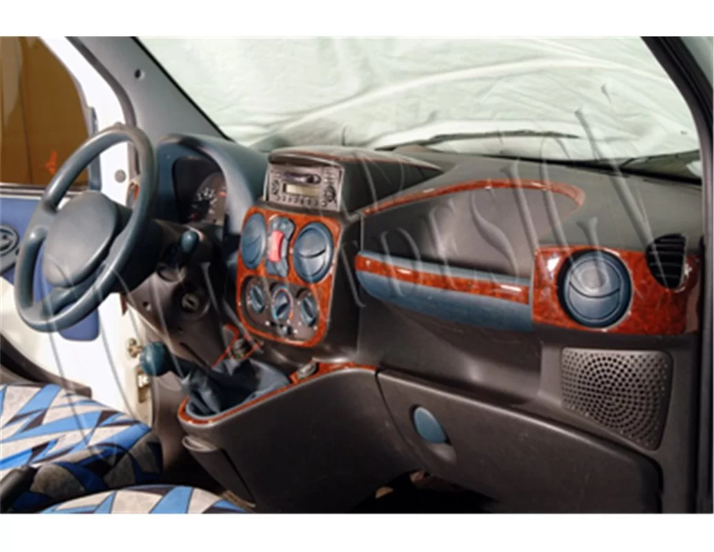 Car accessories Fiat Doblo 01.01-08.09 3D Interior Dashboard Trim Kit Dash Trim Dekor 26-Parts