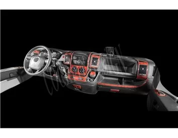 Fiat Ducato 02.2006 Kit de décoration de tableau de bord intérieur 3D Dash Trim Dekor 23-Parts - 1