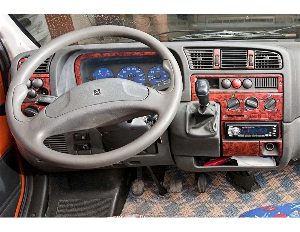 Fiat Ducato 03.94-02.02 Kit de garniture de tableau de bord intérieur 3D Dash Trim Dekor 32-Parts - 1