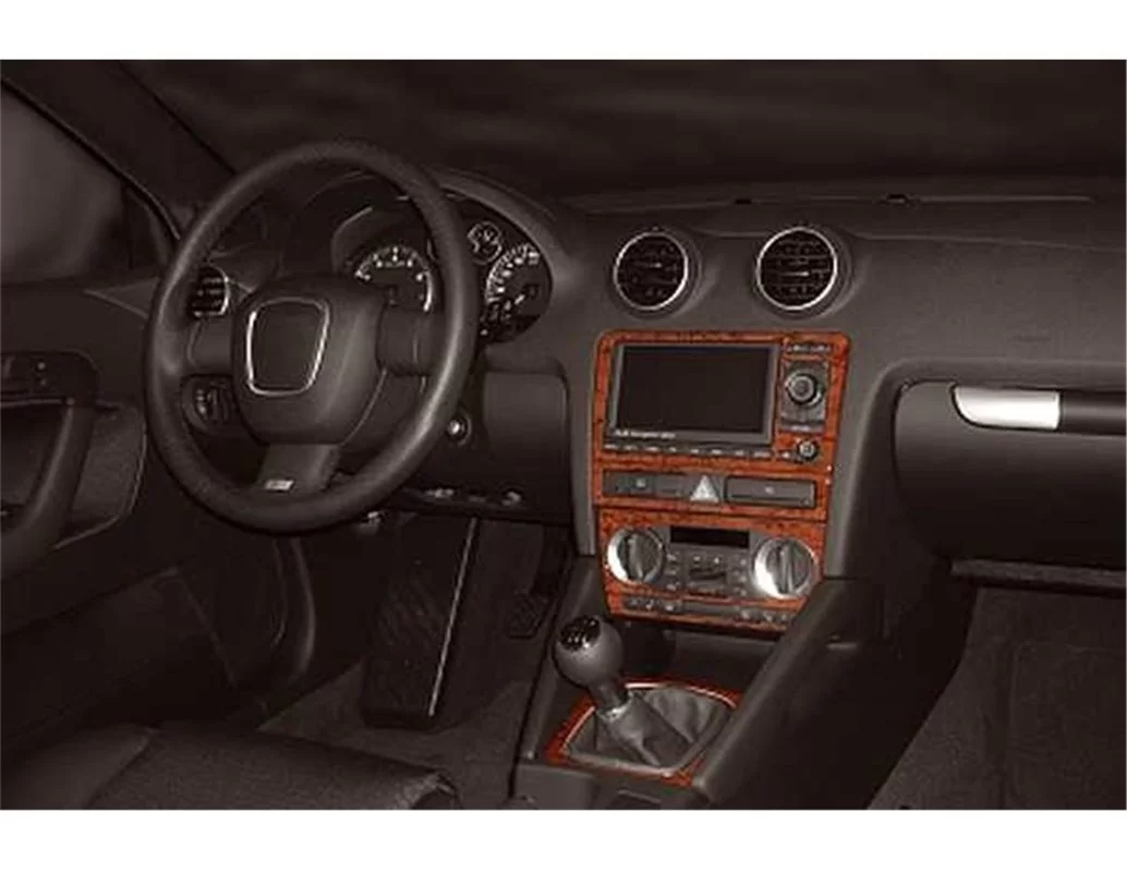 Car accessories Audi A3 Typ 8P 03.2003 3D Interior Dashboard Trim Kit Dash Trim Dekor 14-Parts
