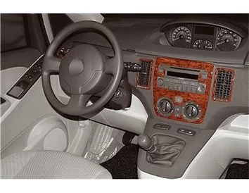 Car accessories Fiat Idea 01.2004 3D Interior Dashboard Trim Kit Dash Trim Dekor 7-Parts