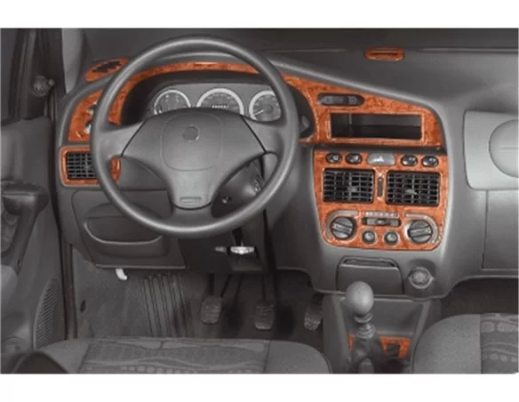 Car accessories Fiat Palio-Siena 01.98-03.02 3D Interior Dashboard Trim Kit Dash Trim Dekor 13-Parts