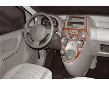 Car accessories Fiat Panda 09.2003 3D Interior Dashboard Trim Kit Dash Trim Dekor 2-Parts