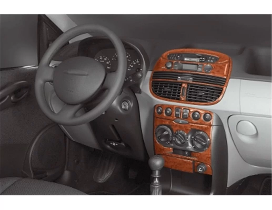 Car accessories Fiat Punto 09.99-07.05 3D Interior Dashboard Trim Kit Dash Trim Dekor 9-Parts