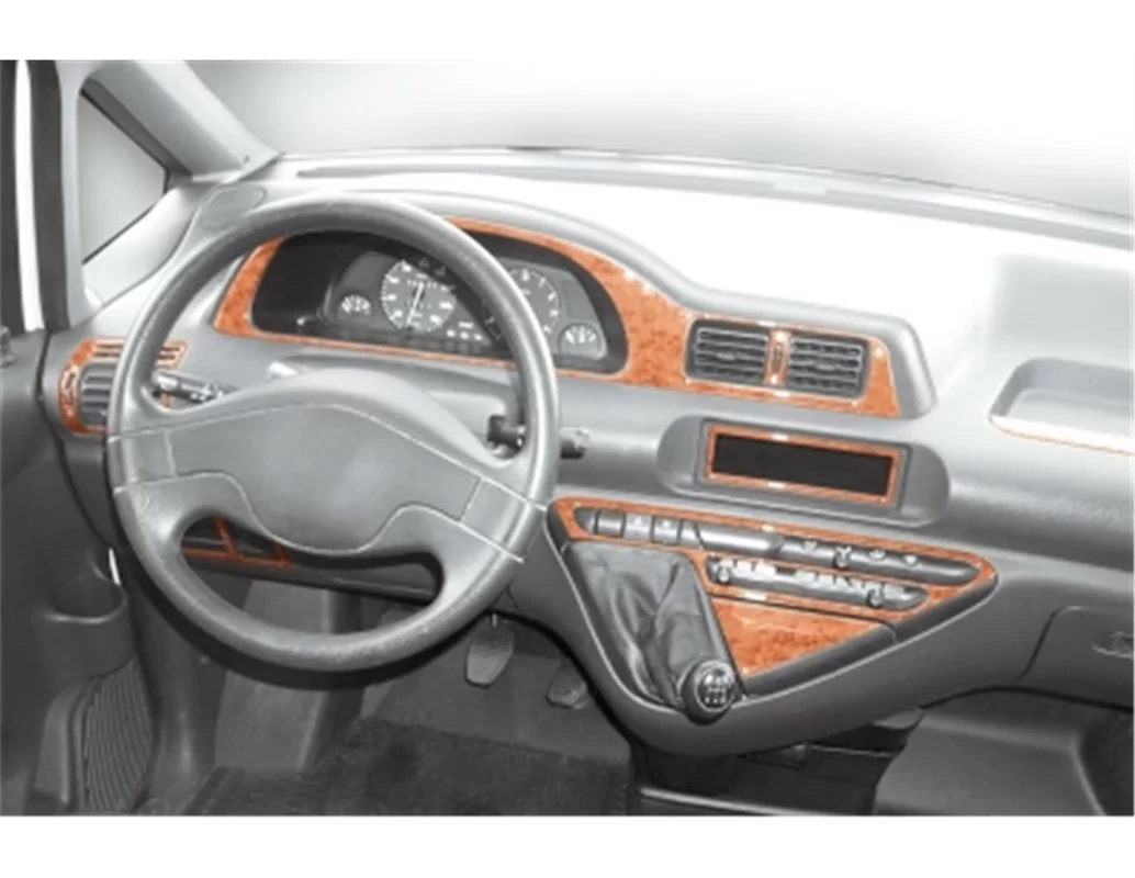 Fiat Scudo 01.96-12.06 Kit de garniture de tableau de bord intérieur 3D Dash Trim Dekor 9-Parts - 1