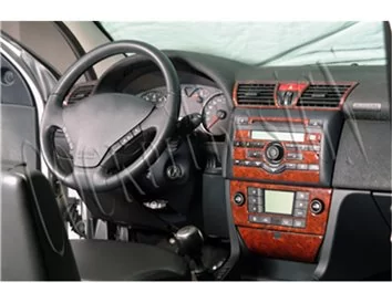 Car accessories Fiat Stilo 03.2003 3D Interior Dashboard Trim Kit Dash Trim Dekor 13-Parts