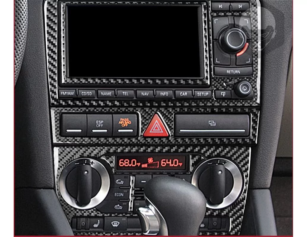Audi A3 Typ 8P 2006-2014 Kit de garniture de tableau de bord intérieur 3D Dash Trim Dekor 31-Parts - 1