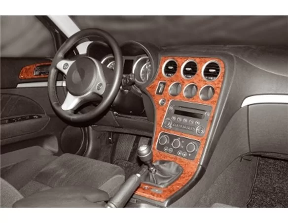 Alfa Romeo 159 09.2005 Inleg dashboard Interieurset aansluitend en pasgemaakt op he 8-Teile