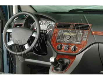 Ford C Max 01.04-09.10 Kit de garniture de tableau de bord intérieur 3D Dash Trim Dekor 12-Parts - 1