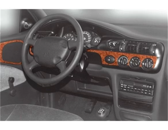 Car accessories Ford Escord 02.95-02.00 3D Interior Dashboard Trim Kit Dash Trim Dekor 12-Parts