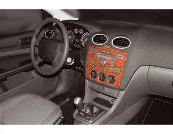 Ford Focus 09.04-09.10 3D Interior Dashboard Trim Kit Dash Trim Dekor 5-Parts