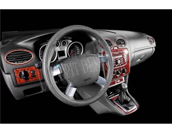Ford Focus 10.2010 Kit de garniture de tableau de bord intérieur 3D Dash Trim Dekor 19-Parts - 1