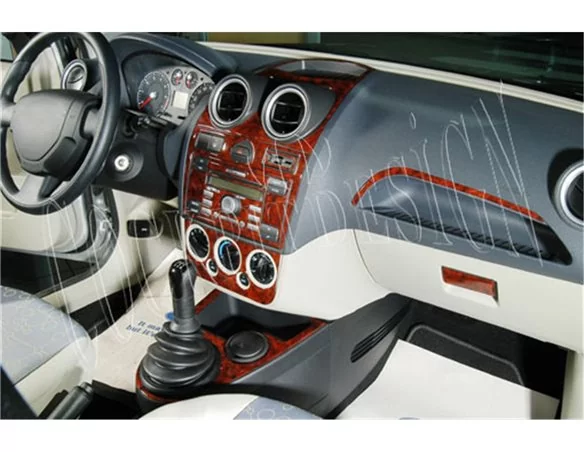 Ford Fusion 09.05-09.10 Kit de garniture de tableau de bord intérieur 3D Dash Trim Dekor 9-Parts - 1
