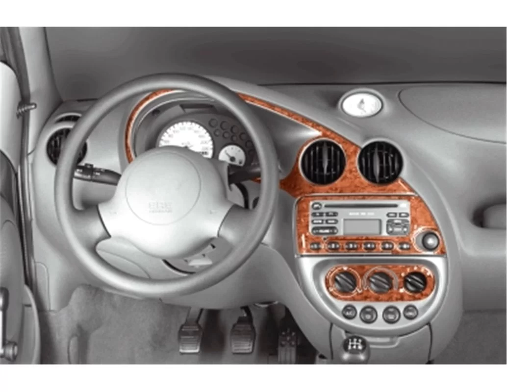Car accessories Ford Ka 10.96-02.02 3D Interior Dashboard Trim Kit Dash Trim Dekor 5-Parts
