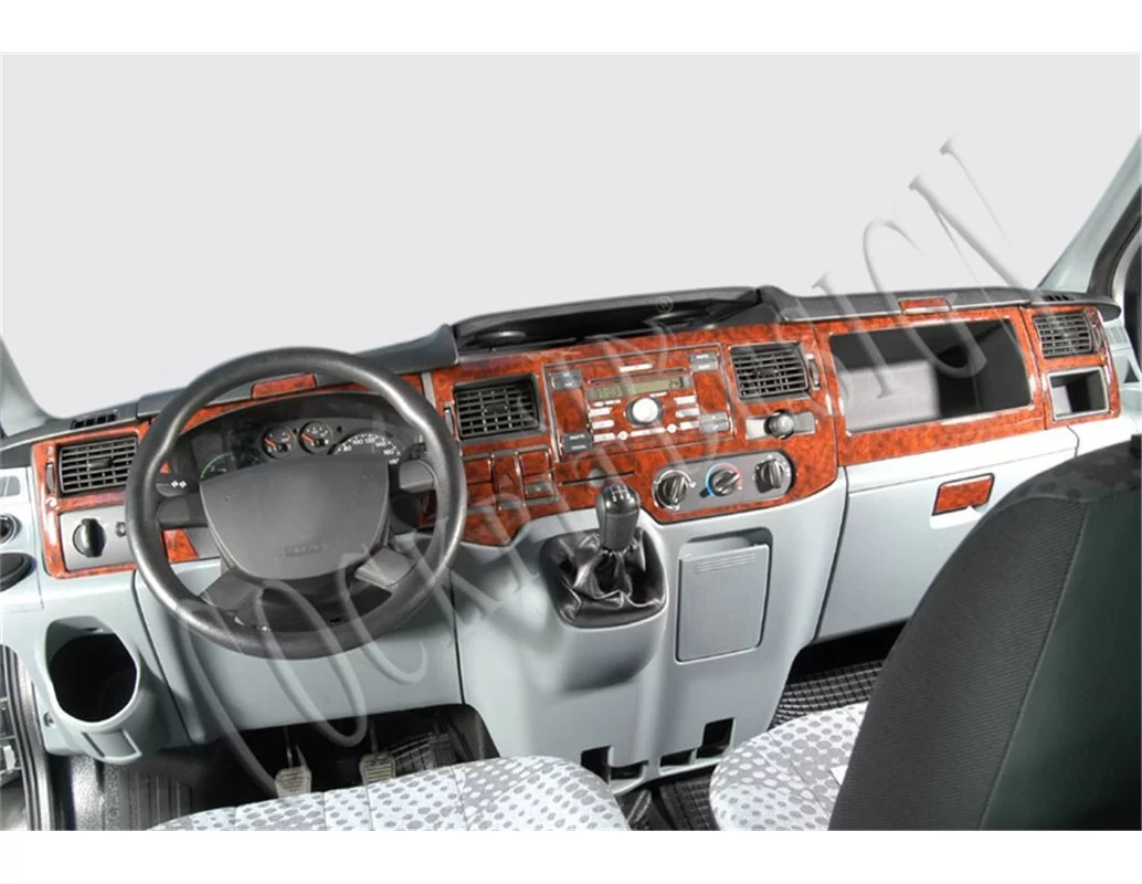Ford Transit 09.10-01.14 Kit de garniture de tableau de bord intérieur 3D Dash Trim Dekor 24-Parts - 1