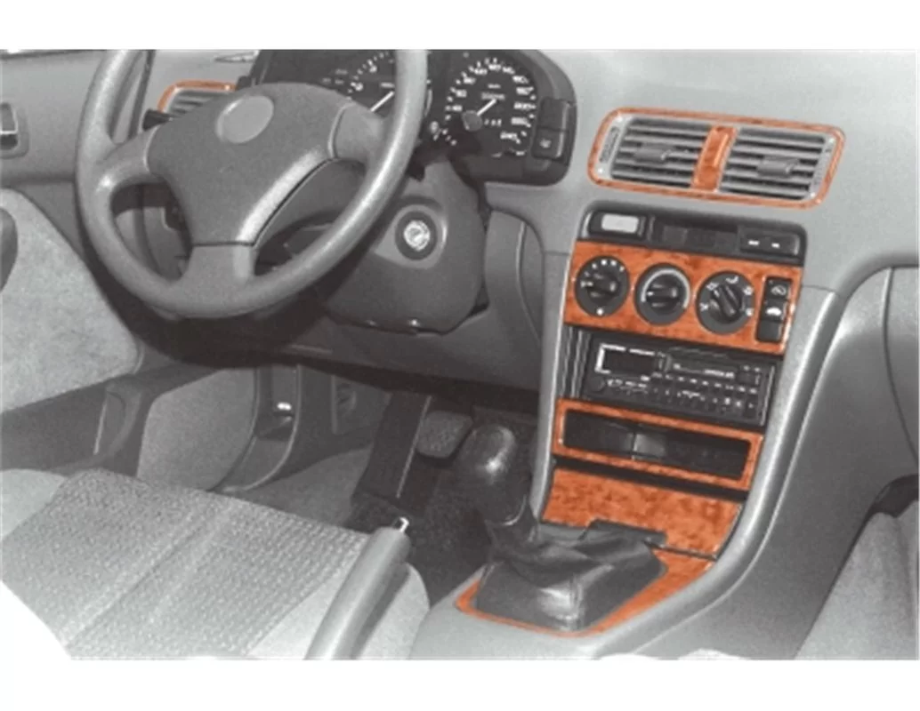 Car accessories Honda Accord 06.92- 06.98 3D Interior Dashboard Trim Kit Dash Trim Dekor 11-Parts