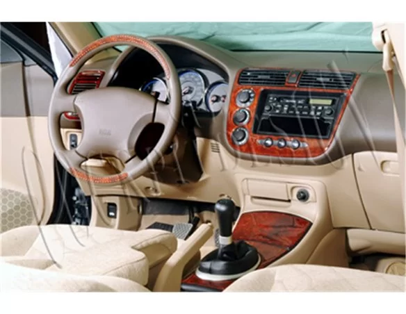 Honda Civic 04.01-06.06 3D Interior Dashboard Trim Kit Dash Trim Dekor 10-Parts