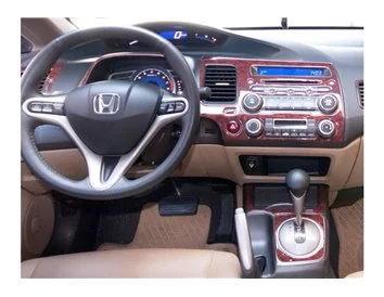 Car accessories Honda Civic 06.06-12.11 3D Interior Dashboard Trim Kit Dash Trim Dekor 16-Parts