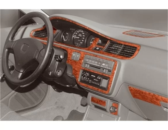 Honda Civic 09.92-01.95 3D Interior Dashboard Trim Kit Dash Trim Dekor 14-Parts