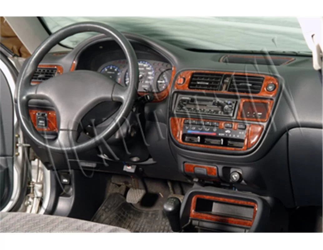 Honda Civic 09.95-03.01 Inleg dashboard Interieurset aansluitend en pasgemaakt op he 22 -Teile - 1