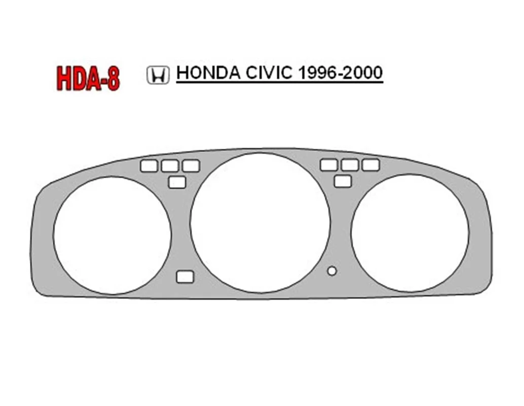Car accessories Honda Civic 1992-1995 Cluster Insert Interior BD Dash Trim Kit