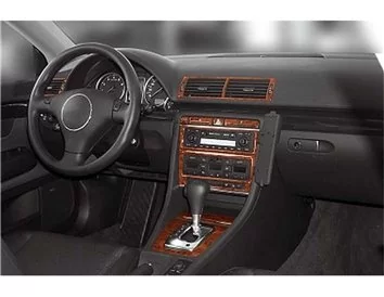 Audi A4 B6 Typ 8E-8H 10.2000 Kit de décoration intérieure 3D pour tableau de bord Dash Trim Dekor 11-Parts - 1