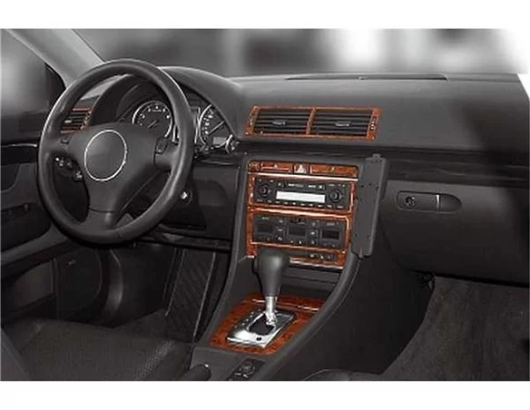 Audi A4 B6 Typ 8E-8H 10.2000 3D Interior Dashboard Trim Kit Dash Trim Dekor 11-Parts