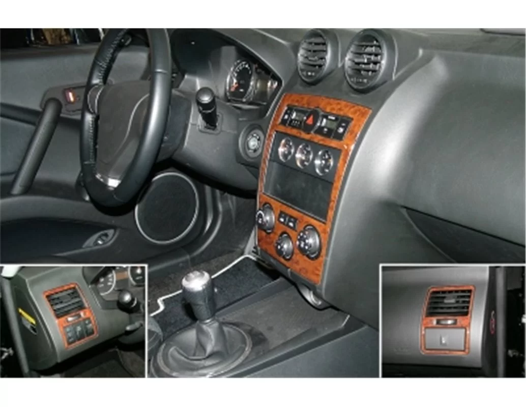 Hyundai Coupé 02.05-12.08 Kit de garniture de tableau de bord intérieur 3D Dash Trim Dekor 5-Parts - 1