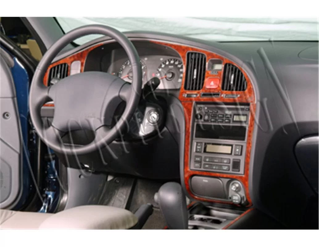 Hyundai Elantra 01.04-01.07 Kit de garniture de tableau de bord intérieur 3D Dash Trim Dekor 10-Parts - 1