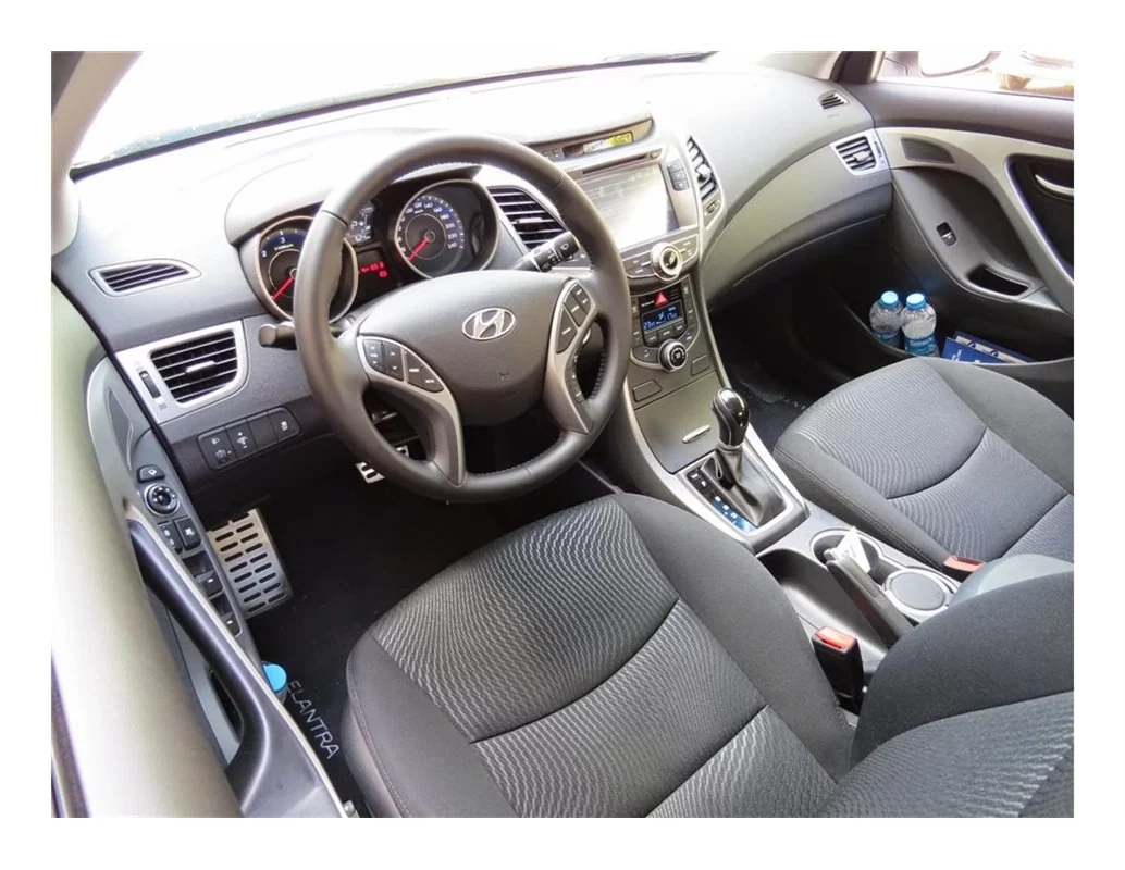 Hyundai Elantra 01.2012 Kit de garniture de tableau de bord intérieur 3D Dash Trim Dekor 10-Parts - 1