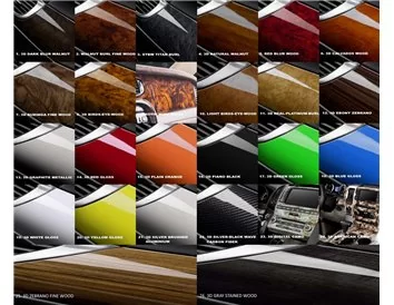 Hyundai Excel 01.91-08.94 Kit de garniture de tableau de bord intérieur 3D Dash Trim Dekor 7-Parts