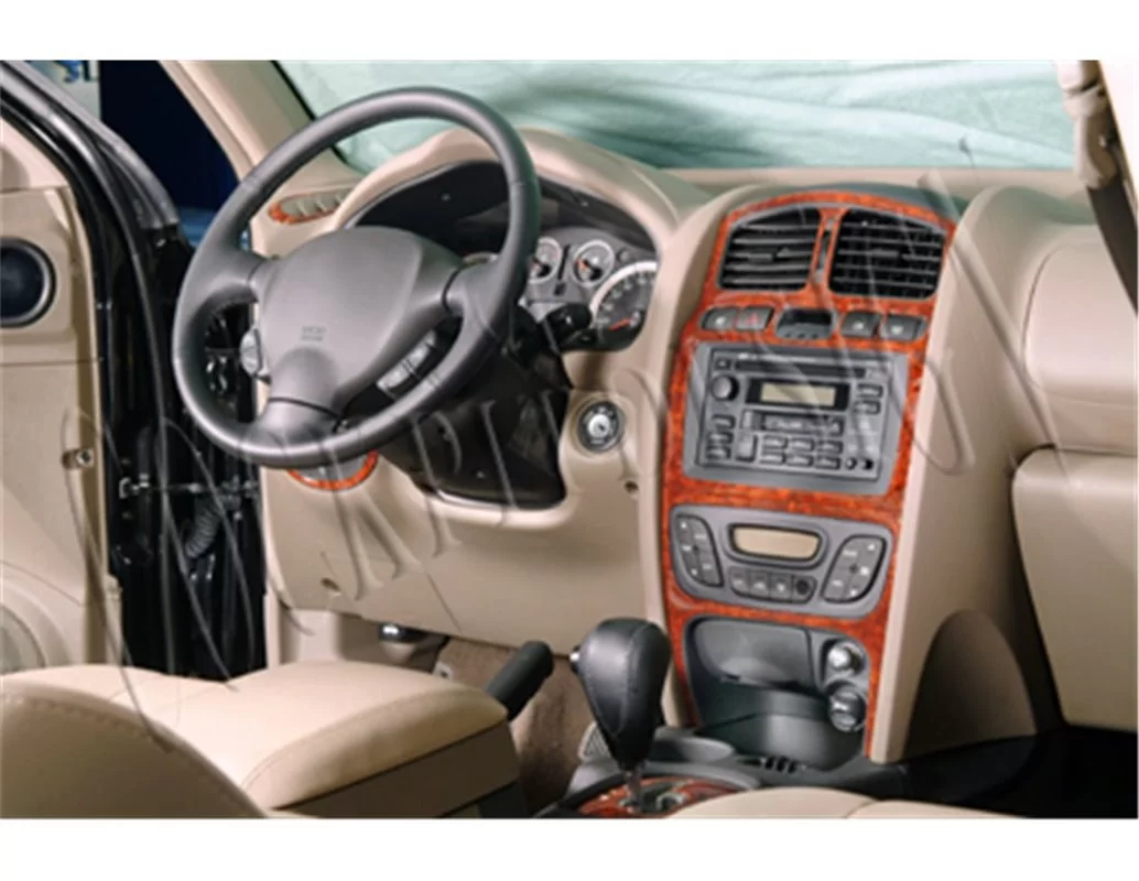 Hyundai Santafe 06.02-06.06 Kit de garniture de tableau de bord intérieur 3D Dash Trim Dekor 9-Parts - 1