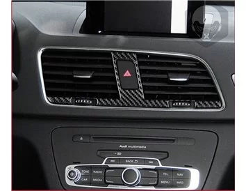 Car accessories Audi Q3 8U 2011–2018 3D Interior Dashboard Trim Kit Dash Trim Dekor 22-Parts