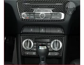 Car accessories Audi Q3 ab 2015 3D BASIC Interior Dashboard Trim Kit Dash Trim Dekor 28-Parts
