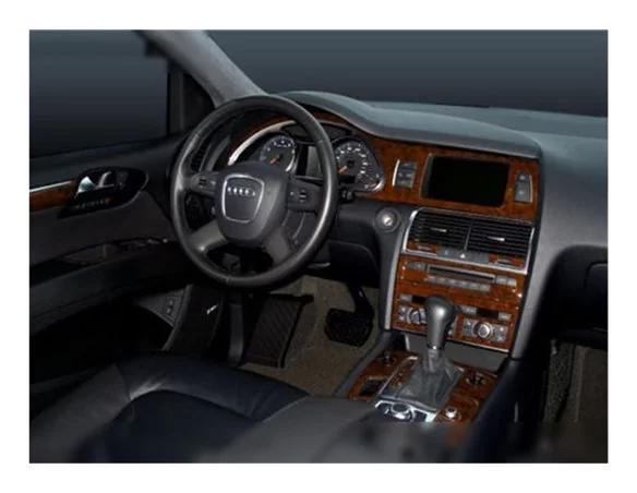 Car accessories Audi Q7 2007-2014 FULL 3D Interior Dashboard Trim Kit Dash Trim Dekor 50-Parts