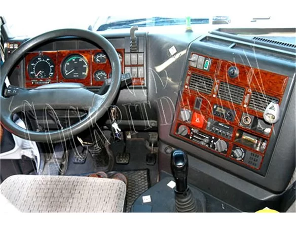 Iveco Eurotech-Eurostar 01.92-01.00 Kit de garniture de tableau de bord intérieur 3D Dash Trim Dekor 39-Parts - 1