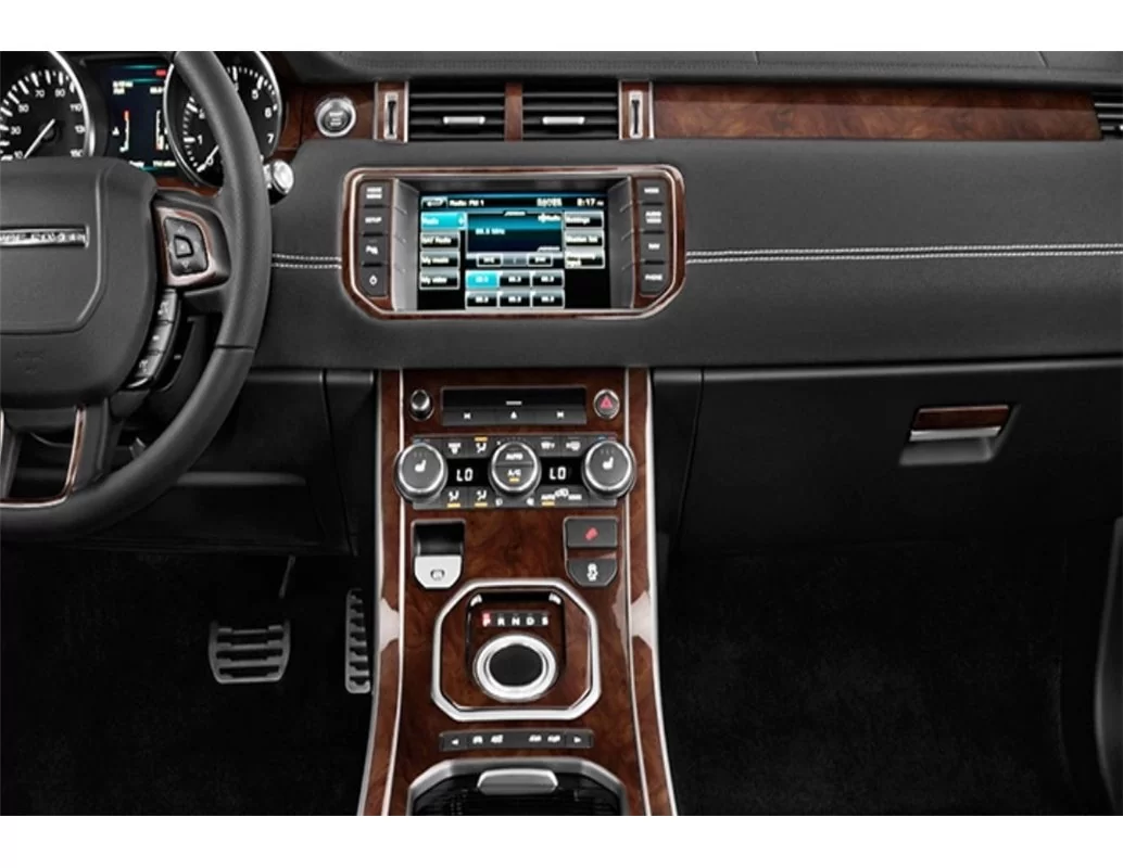 Land Rover Range Rover Evoque 2012-2016 Inleg dashboard Interieurset aansluitend en pasgemaakt op he 30 -Teile - 1