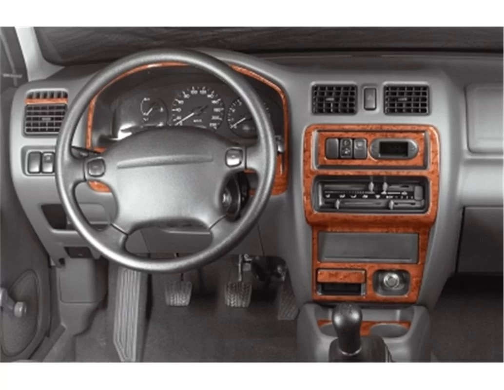 Mazda 323 01.1996 Kit de garniture de tableau de bord intérieur 3D Dash Trim Dekor 8-Parts - 1