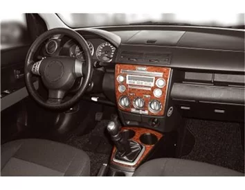 Mazda Mazda 2 02.03-12.06 Kit de garniture de tableau de bord intérieur 3D Dash Trim Dekor 4-Parts - 1