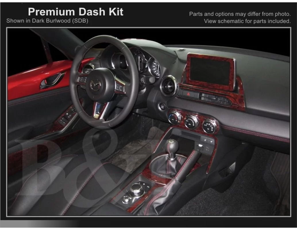Mazda MX-5 Miata ND Mk4 2015-2020 Inleg dashboard Interieurset aansluitend en pasgemaakt op he 25 -Teile - 1