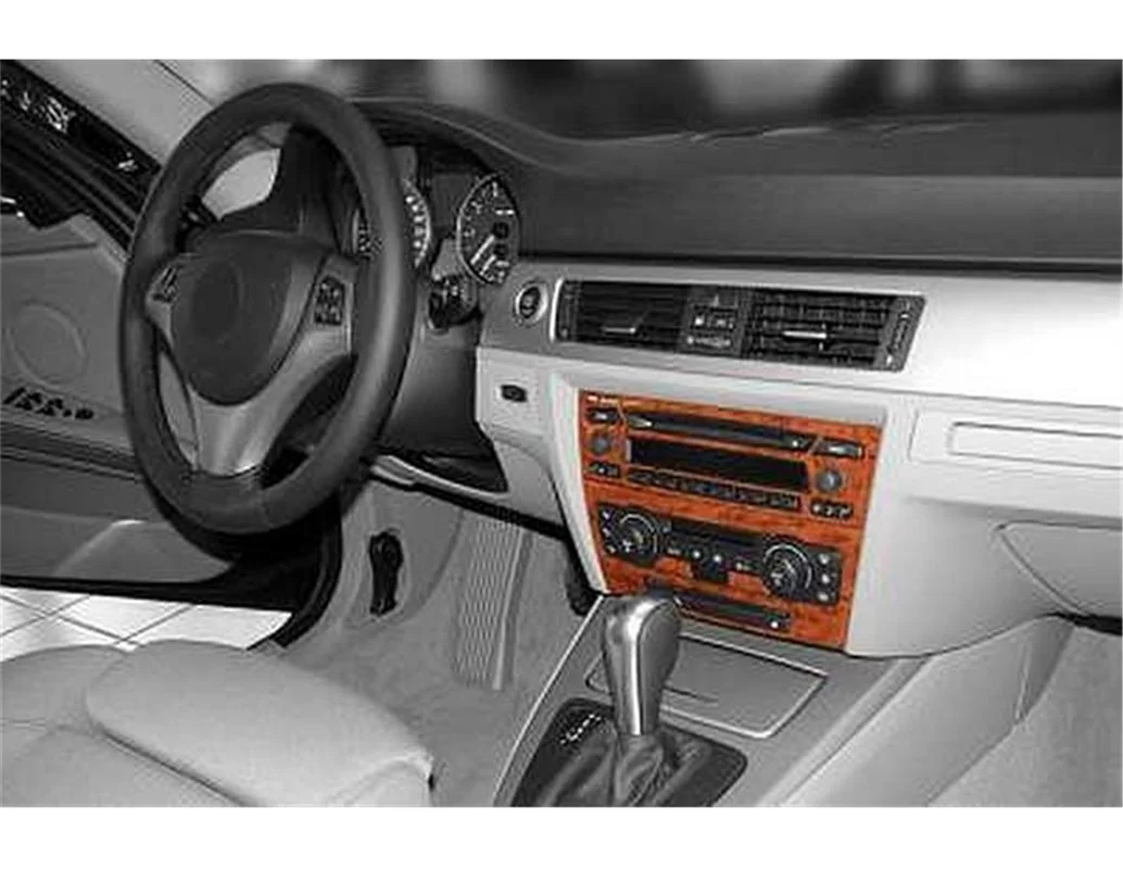 Car accessories BMW 3 Series E90 01.06-12.10 3D Interior Dashboard Trim Kit Dash Trim Dekor 18-Parts