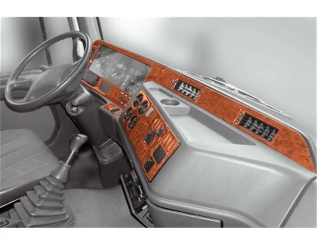 Mercedes Actros 02.00-03.03 Kit de garniture de tableau de bord intérieur 3D Dash Trim Dekor 44-Parts - 1