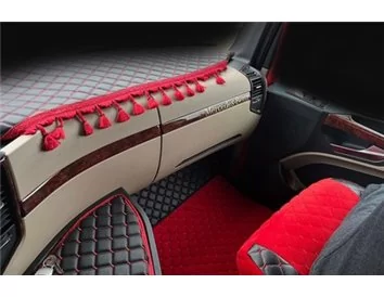 Mercedes Actros MK5 ab 2021 Kit complet de garnitures de tableau de bord intérieur 3D Dash Trim Dekor 32-Parts - 3