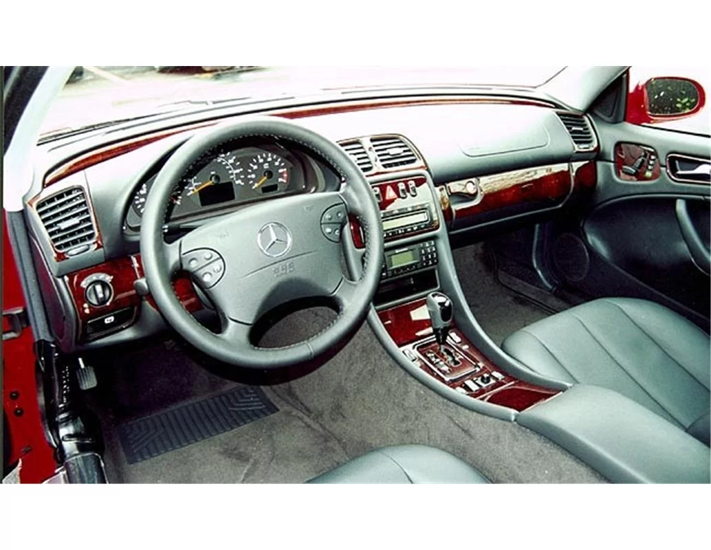 Mercedes Benz CLK 1998-2002 Volledige set, Soft roof-Coupe Interior BD Dash Trim Kit - 1