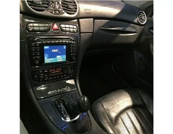 Mercedes Benz CLK 1998-2002 Volledige set, Soft roof-Coupe Interior BD Dash Trim Kit - 4