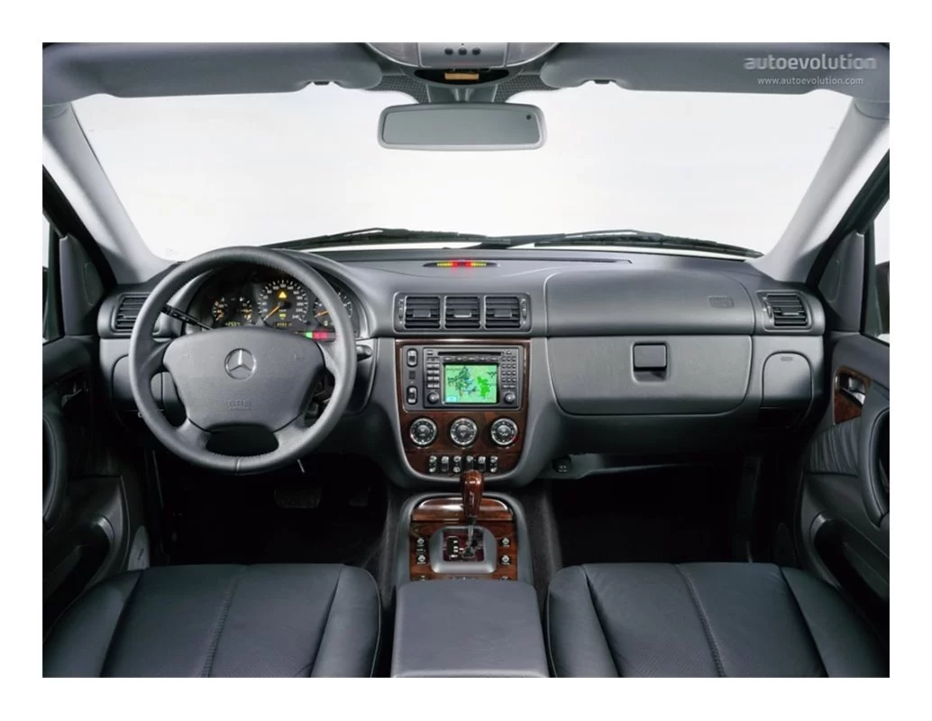 Mercedes Classe ML W163 01.2000 Kit de décoration intérieure 3D pour tableau de bord Dash Trim Dekor 15-Parts - 1