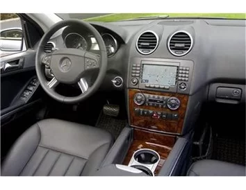 Mercedes ML-Class W164 2006-2011 Kit de garniture de tableau de bord intérieur 3D Dash Trim Dekor 49-Parts