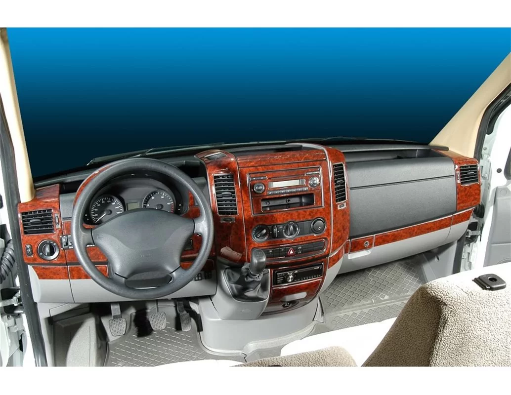 Mercedes Sprinter W906 04.2006 Kit de décoration intérieure 3D pour tableau de bord Dash Trim Dekor 40 pièces - 1